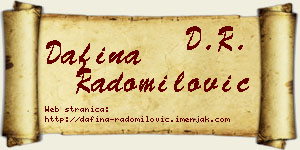 Dafina Radomilović vizit kartica